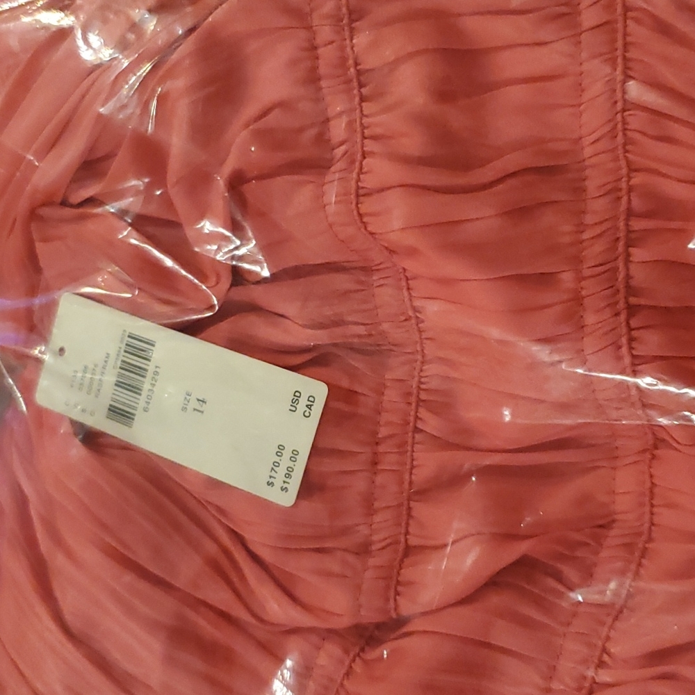 Anthropologie Ruched Slip Dress- Raspberry - Picture 8 of 10